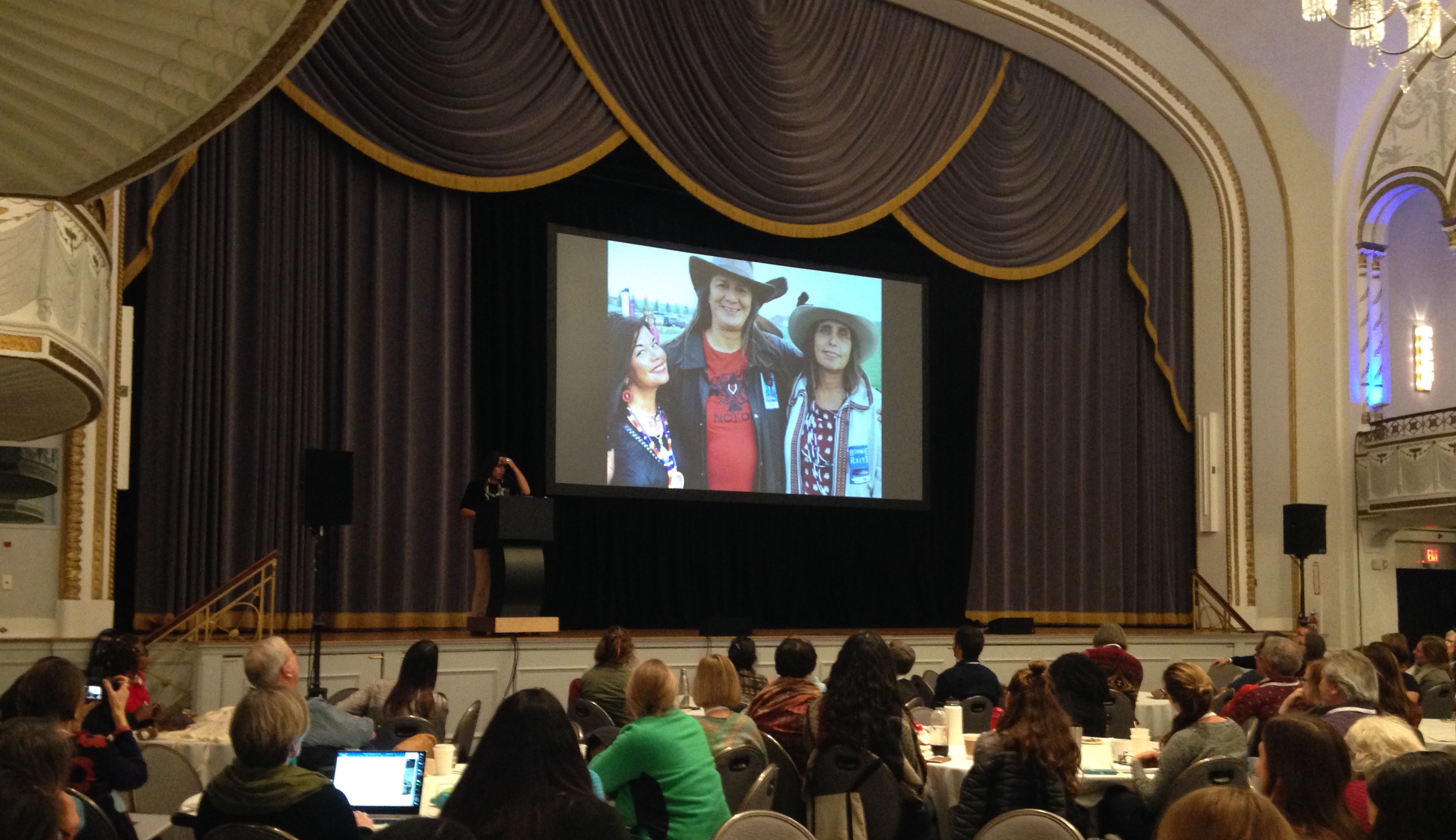 Winona LaDuke gives the keynote speech at the Community Food Systems Conference
